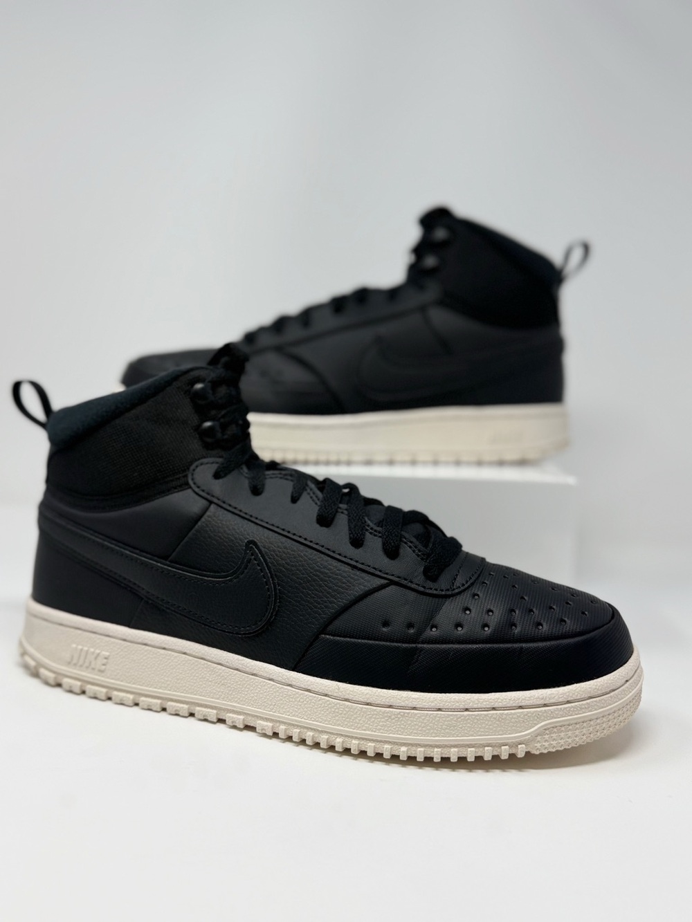 Nike Court Borough Mid 2 Black Sail Sneakers Men’s 10.5 High Top DR7882-002